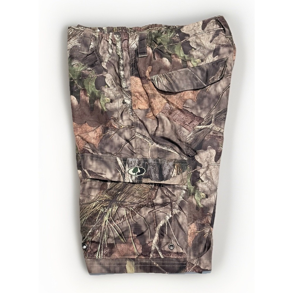 Mossy Oak Mens 32 Cargo Shorts Camo Break Up Country Fishing Hiking Ripstop